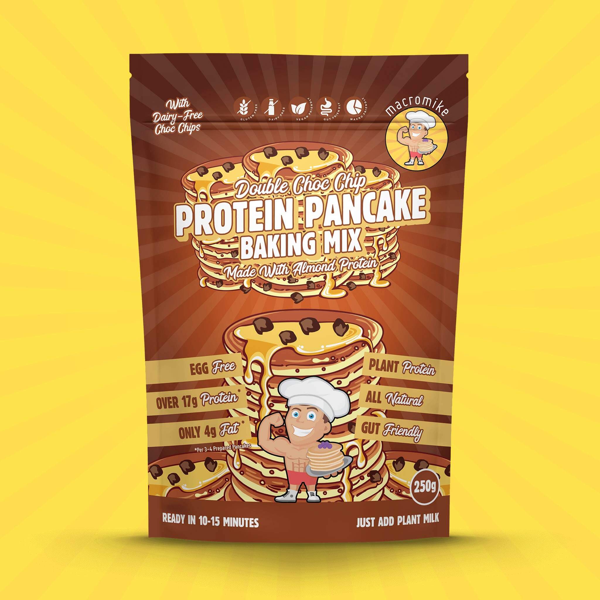 Double Choc Chip Pancake Baking Mix (250g Bag) - Image 3