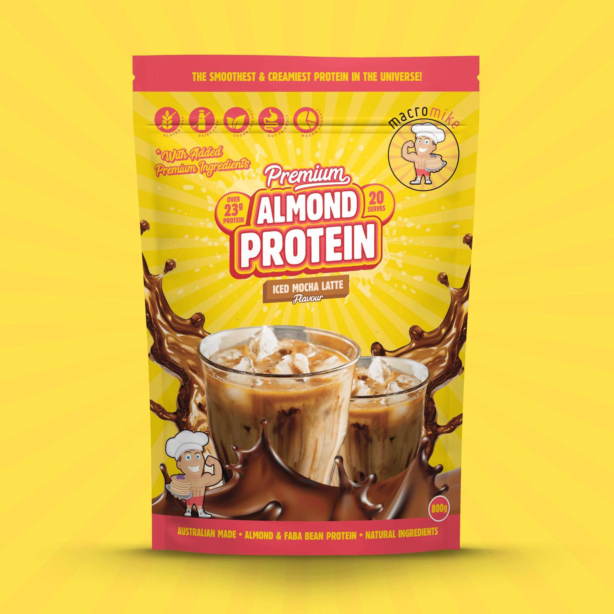 Iced Mocha Latte Premium Almond Protein (800g Bag) - Image 3