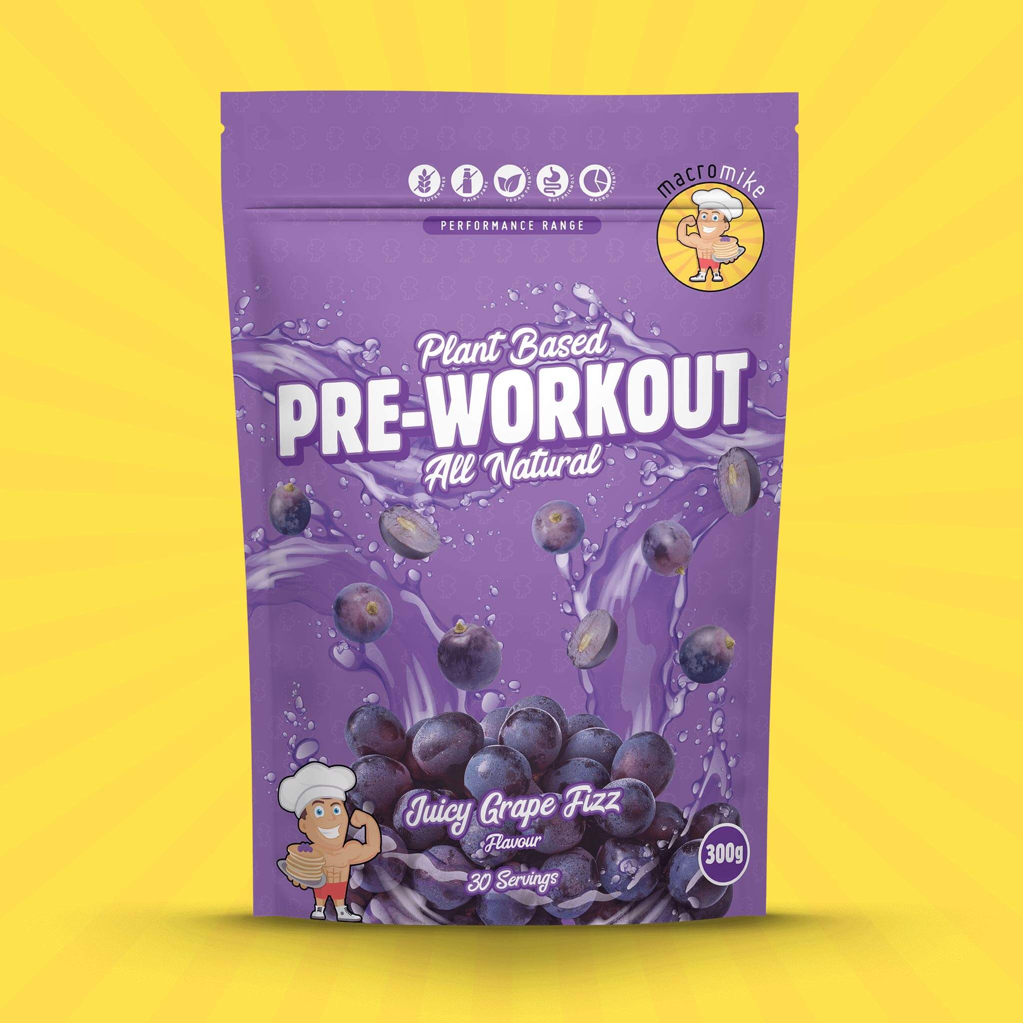 Juicy Grape Fizz Pre-Workout (300g Bag) - Image 3