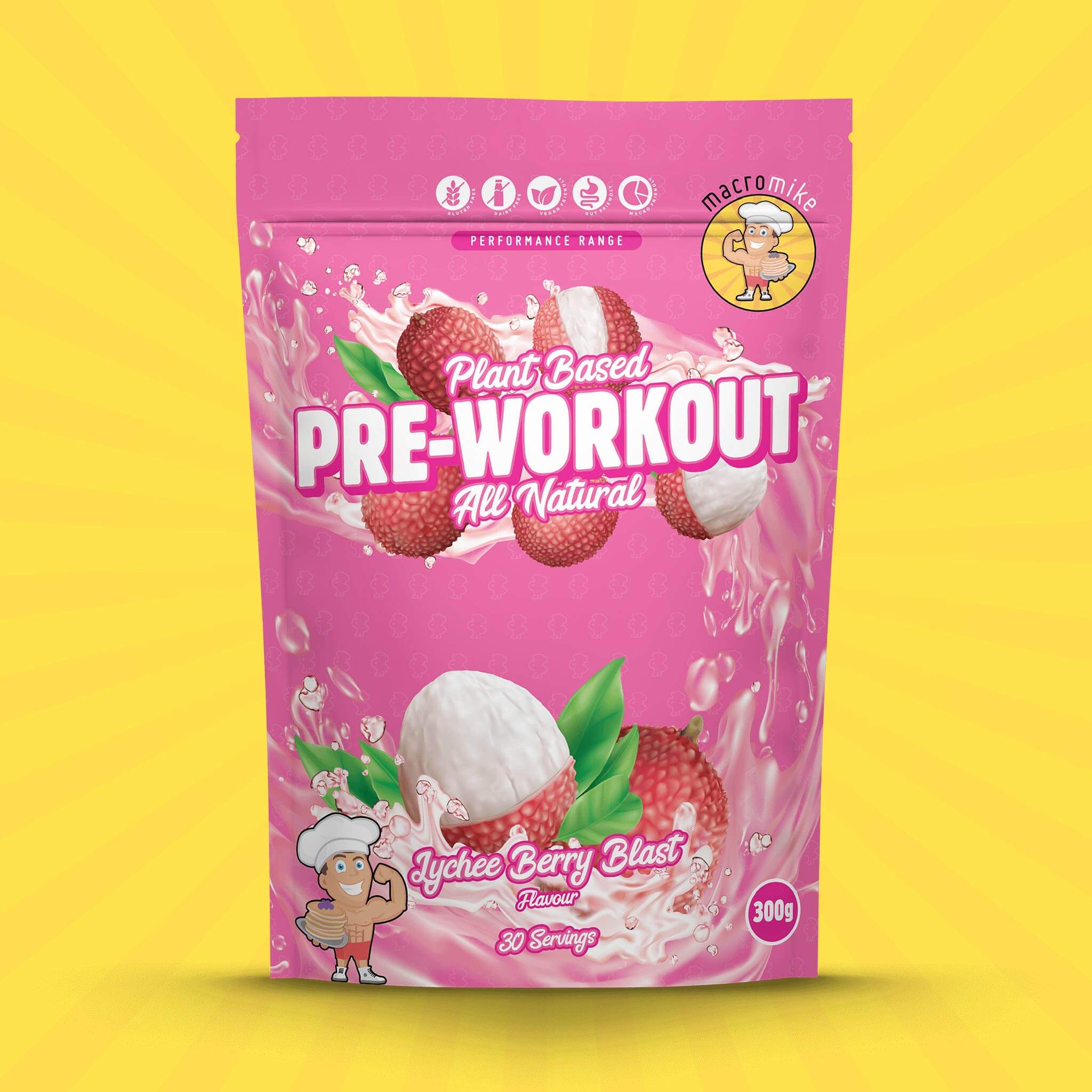 Lychee Berry Blast Pre-Workout (300g Bag) - Image 3