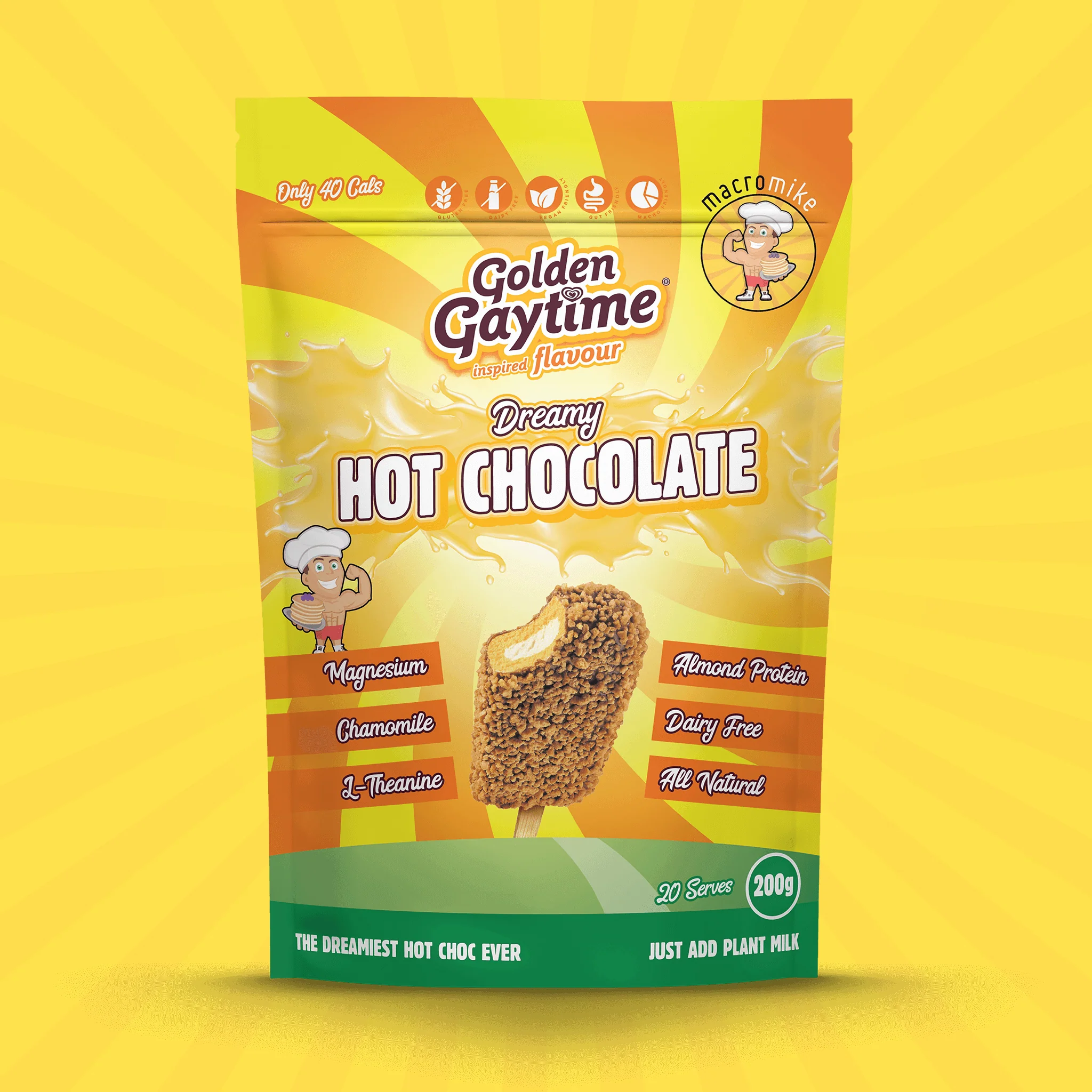 Macro Mike x Golden Gaytime Dreamy Hot Chocolate (200g Bag) - Image 5