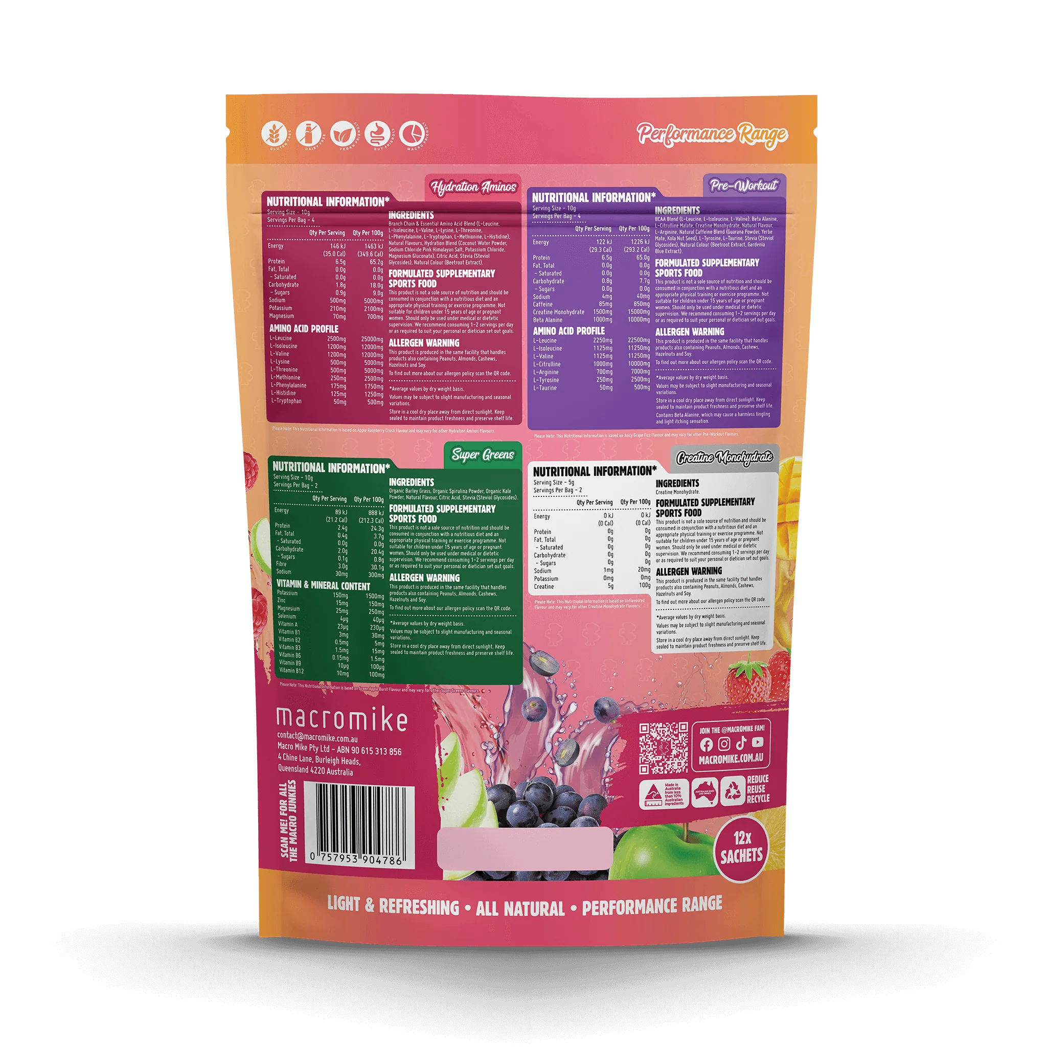 All Natural Performance Range Sample Pack (12 x Sachets) - Image 3