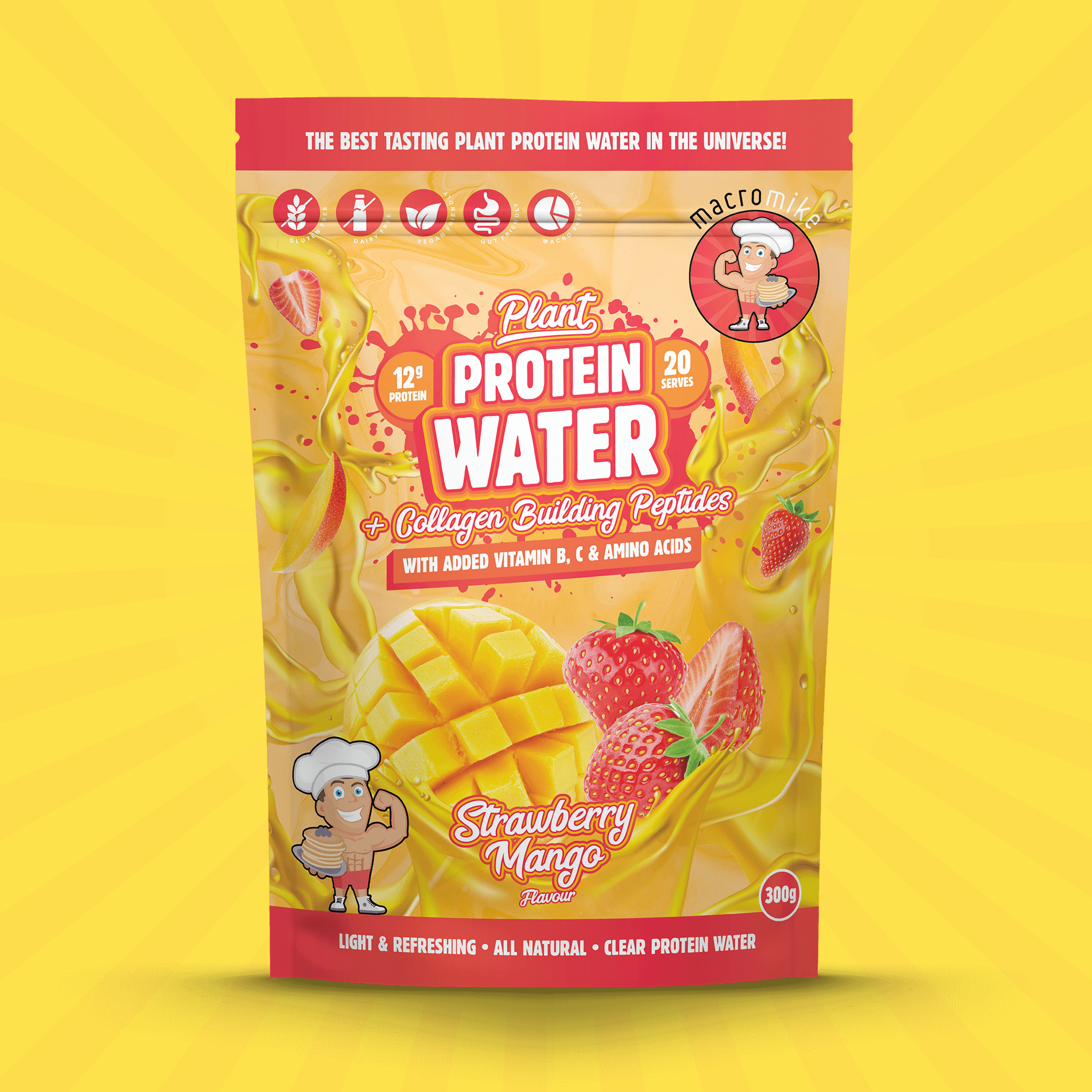 Strawberry Mango Plant Protein Water (300g Bag) - Image 3