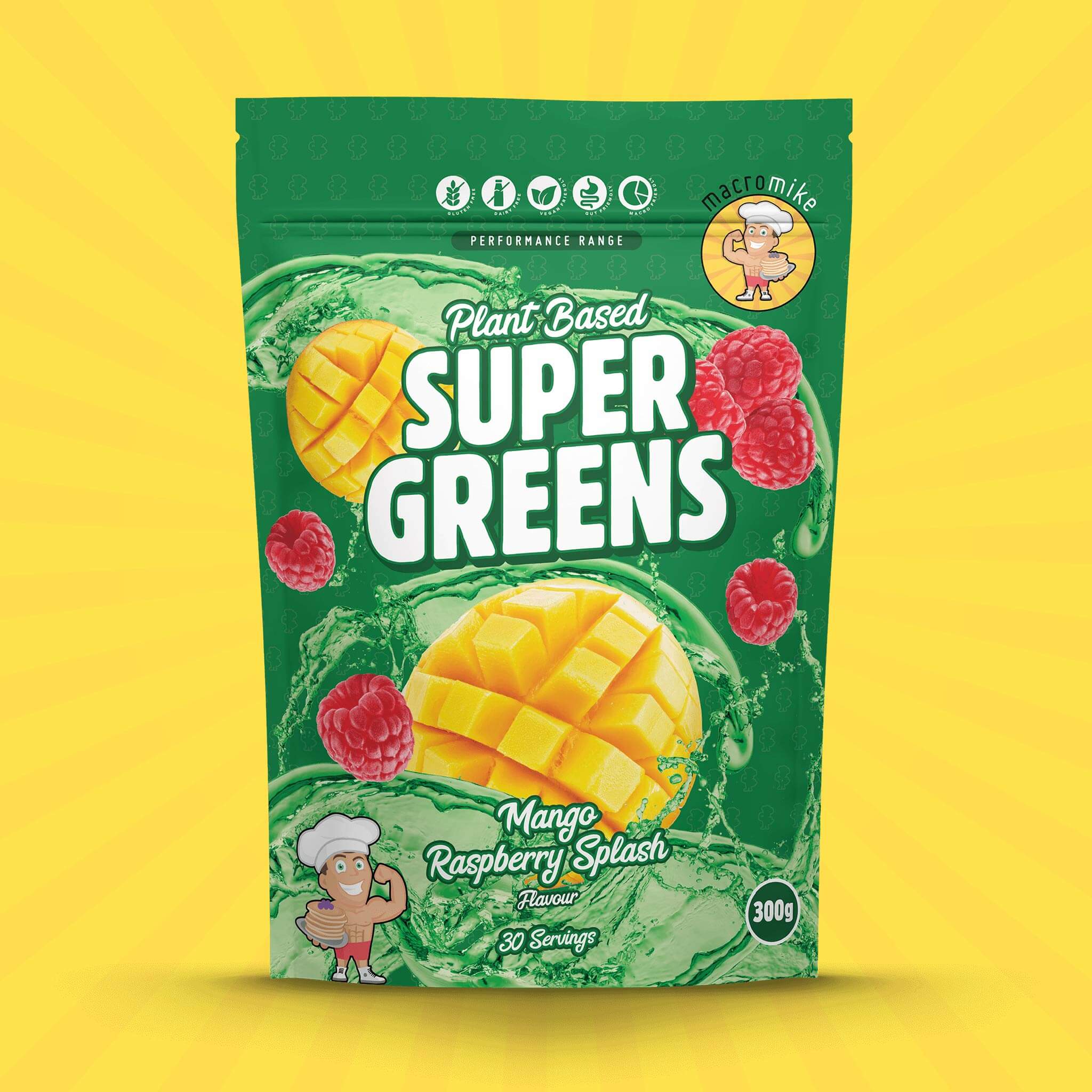 Mango Raspberry Splash Super Greens (300g Bag) - Image 3