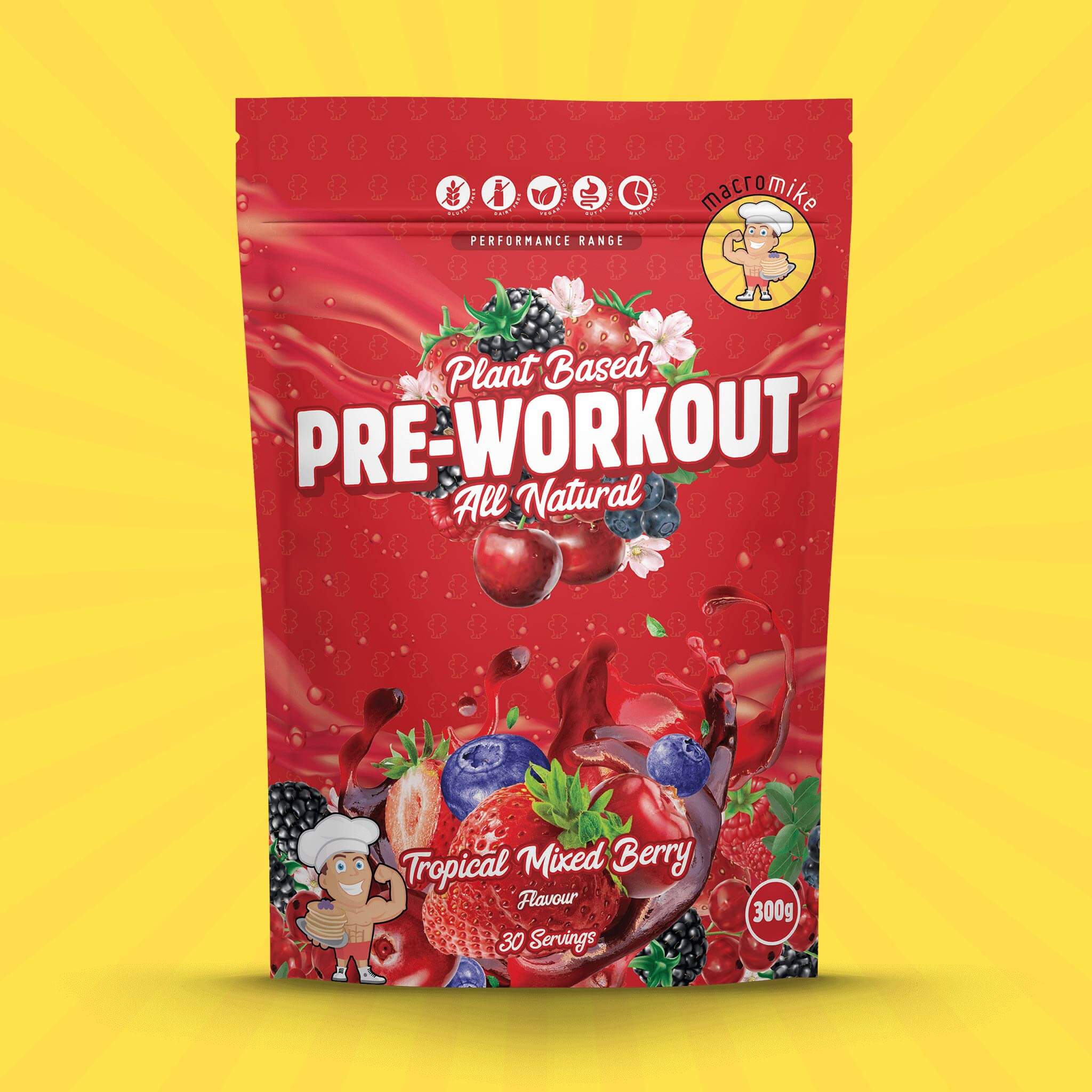 Tropical Mixed Berry Pre-Workout (300g Bag) - Image 3