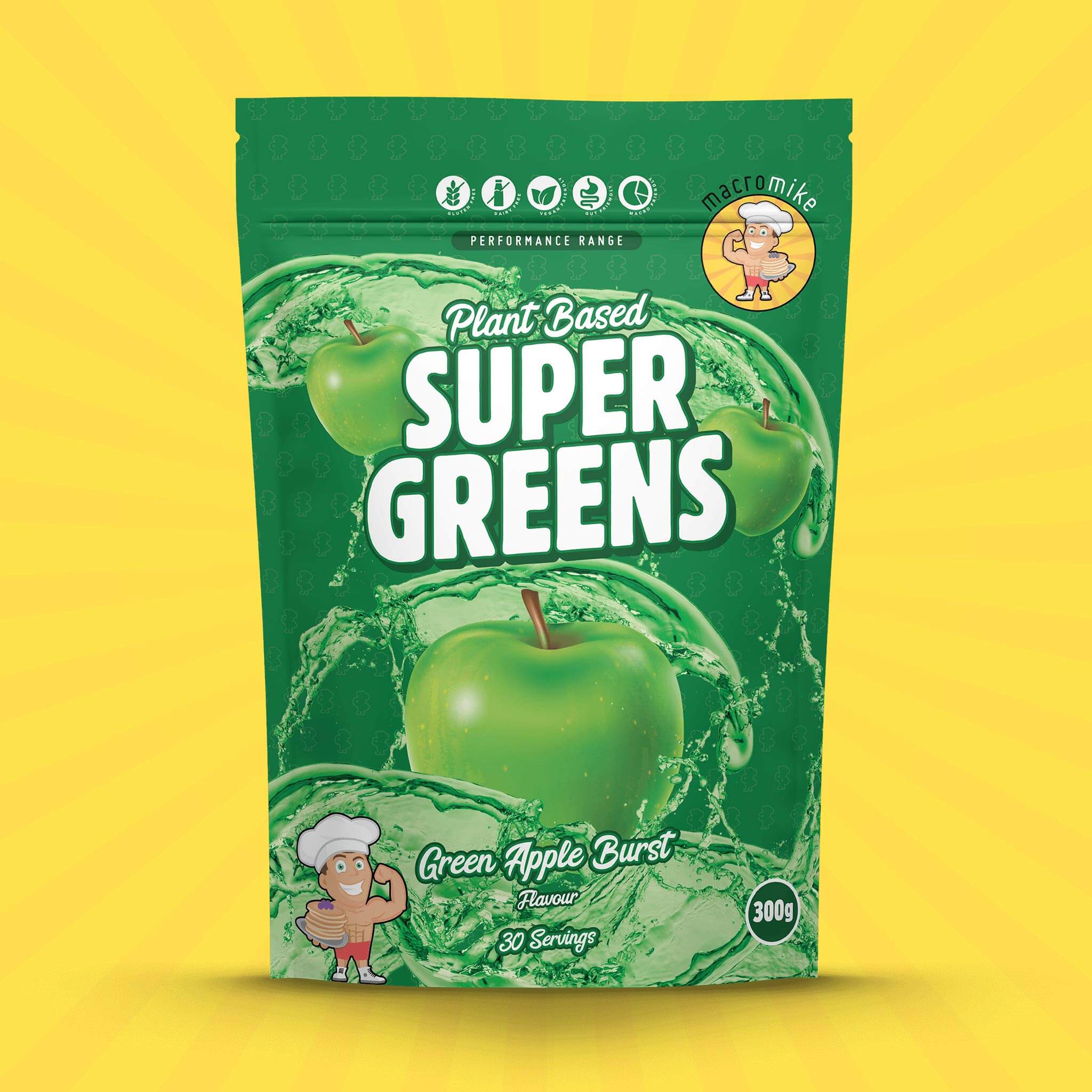 Green Apple Burst Super Greens (300g Bag) - Image 3